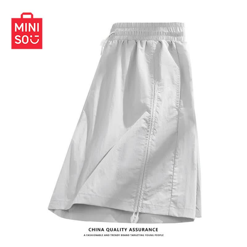MINISO Women's Quick-Dry Wide-Leg Cargo Shorts