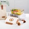 Elegant Amber High Borosilicate Glass Vacuum Food Storage Set