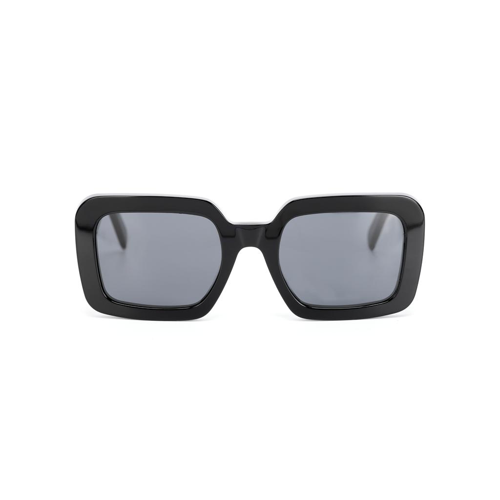 Celine Kwadratowe Okulary Przeciwsłoneczne z Logo Damskie Okulary Przeciwsłoneczne Czarne CL40304U-01A