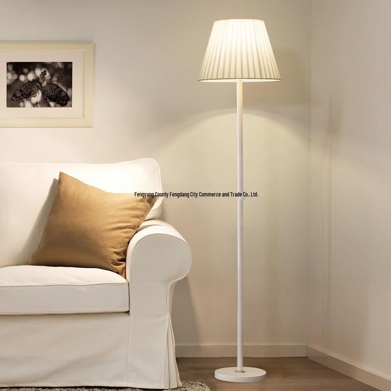 Modern LED Floor Lamp with Remote - Warm Ambient Light for Living Room, Bedroom, Bedside, and Streaming Background.