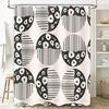 Modern Abstract Bath Shower Curtain with Black White Geometric Design Home Decor Bathroom Accessories for Kids Room Decoration