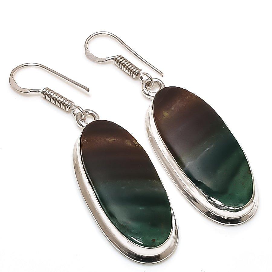 

Bloodstone Gemstone Handmade Ethnic Jewelry Earring 1.85 SR-1326