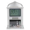 1Pcs Plastic Islamic Prayer Digital Calender Time Display Alarm Wall Clock(grey)