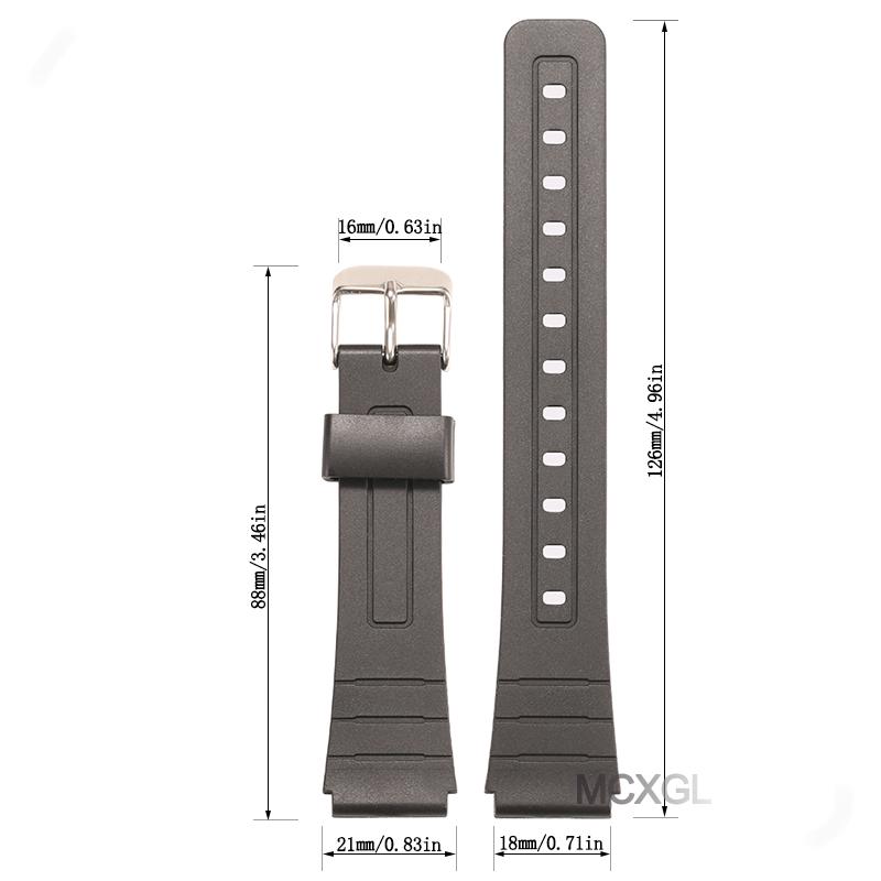 Resin Watch Accessories Suitable for Casio F-91W F-84 F-94 F-105 Men's Replacement Band  Waterproof Watch Band Rubber Strap