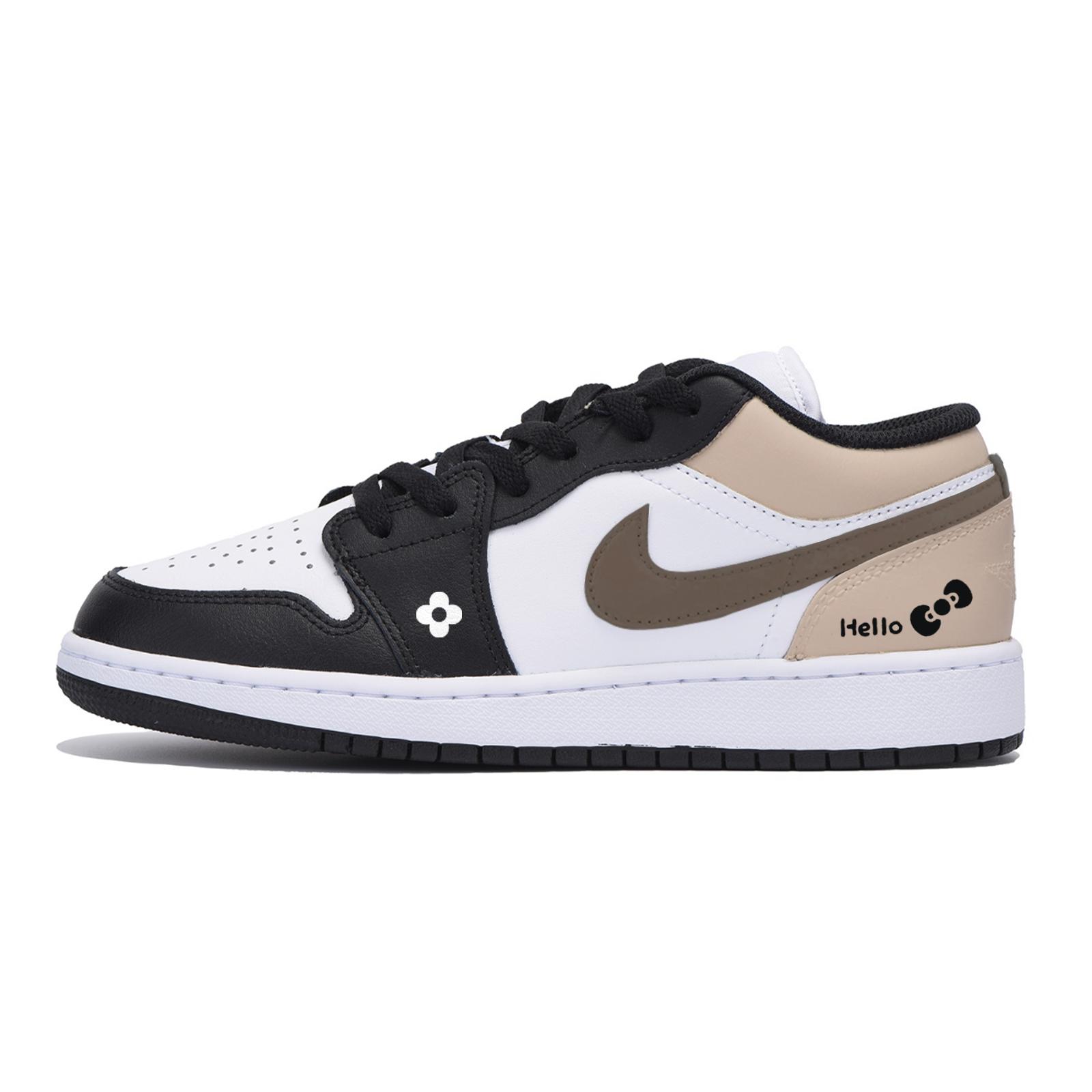 

Jordan Air Jordan 1 Love Flower Latte Low top Vintage Basketball Shoes Men s White 553558-131(Team85-) 44