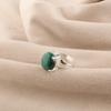 Gema de Malaquita Natural Plata de Ley 925 Joyería Hecha a Mano Bonito Anillo de Piedra Verde Para Mujeres RR-75-22