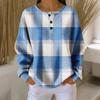 Women's Casual Shirts Long Sleeve Tops Button Up V Neck Loose Knit Fall Favorites For Women