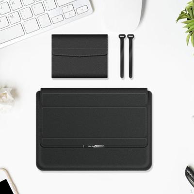 Stilvolle Laptoptasche aus PU-Leder für 13/14-Zoll-Laptops mit unsichtbarem Ständer