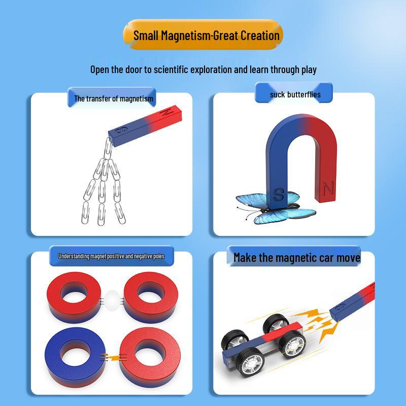 Horseshoe Bar Magnet Set for Student Science Experiments