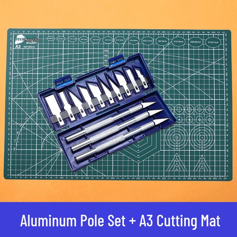 Handmade Carving Knife & Rubber Stamp Cutting Tool Set with Mat for Journals & Collage