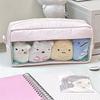 Transparent Stationery Bag Zipper Stationery Organizer Portable Pen Bag  Gift