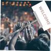 STOBOK Stainless Steel Handheld Signs Holder For Airport Pick Up Tours And Events Easy Grip For Parades And Exhibition Silver