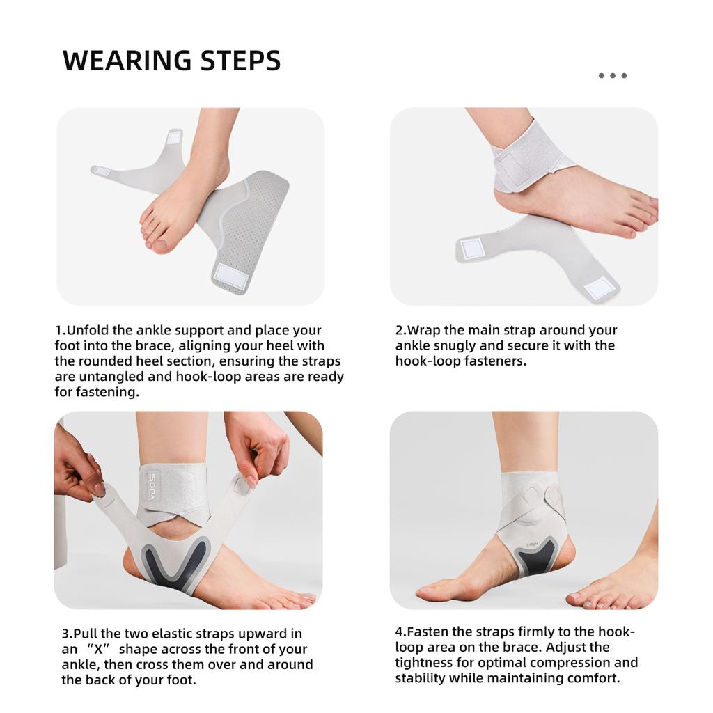 Vbosi 1 Piece Women Men Neoprene Breathable Adjustable Ankle Support Sleeve For Basketball Cycling Running