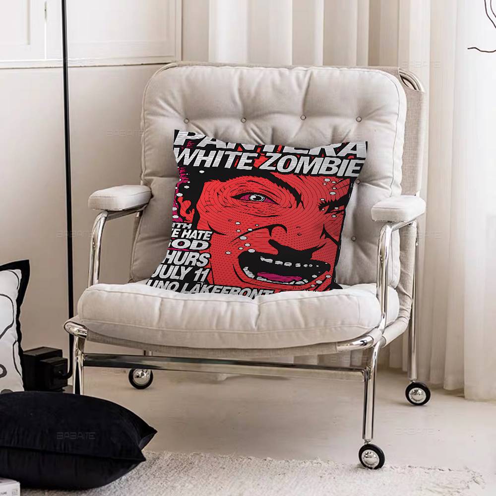 P-Pantera Band Pillow Cushion Cover Pillowcase Living Room Sofa Home Decor Customized