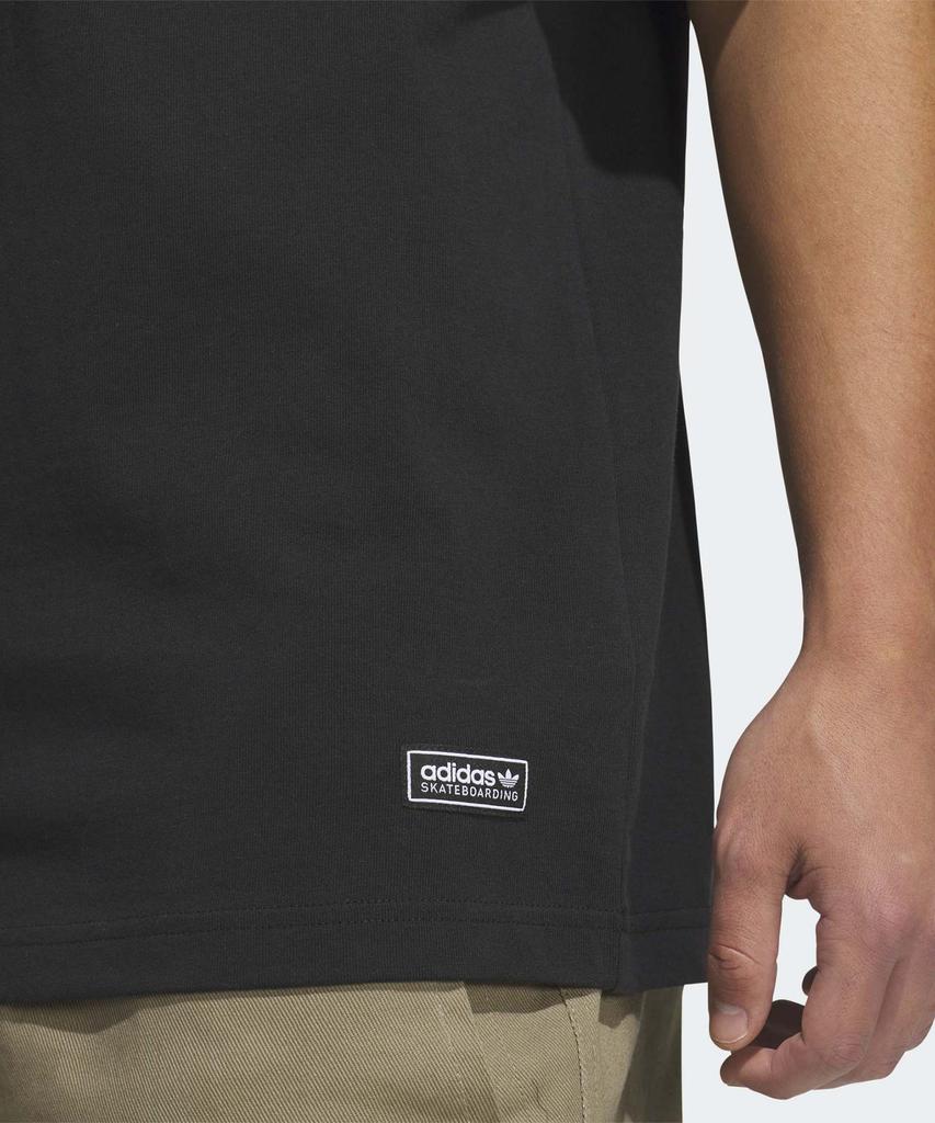 ADIDAS Skateboarding Ringer T-Shirt - Black:Khaki / Ks4343