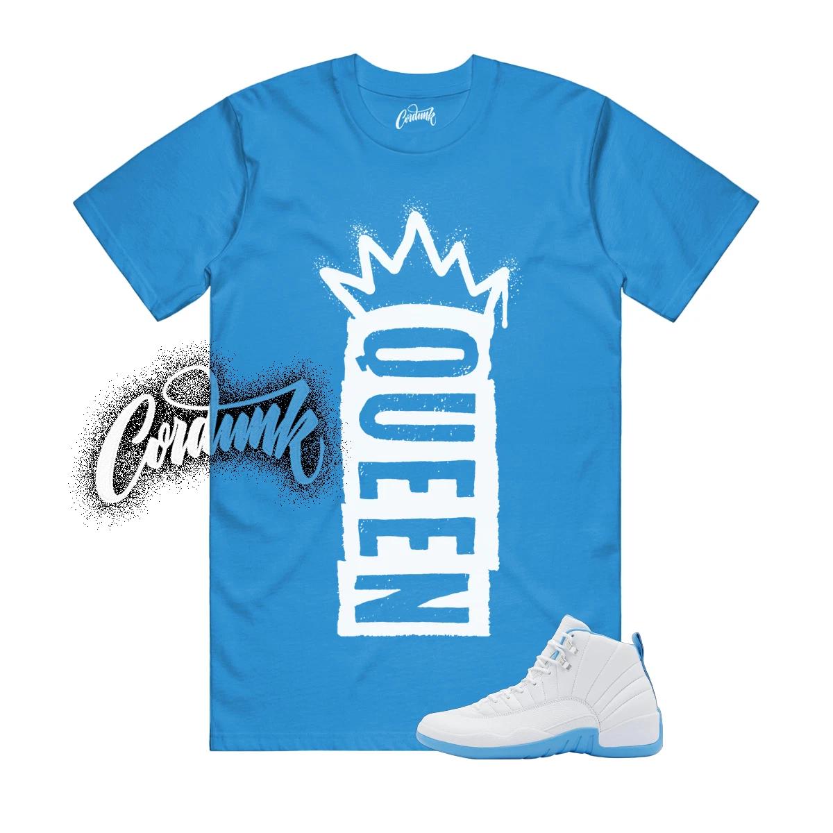 12 Melo White University Blue Emoji T Shirt Match Match Q1 XL