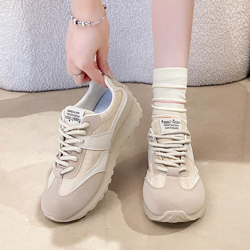 Round Nose Thick-heeled Women's Boots Sneakers Women White Loafers Womens Shoes Sport Latest Obuv Super Offers Sho