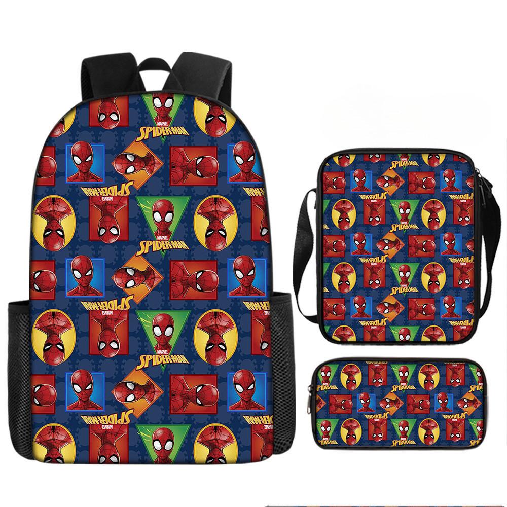 Child Printed Backpack Schoolbag Shoulder Bag Pencil Bag