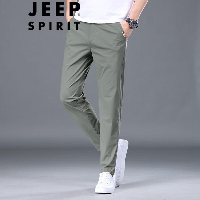 JEEP SPIRIT Men's Relaxed Fit Straight Leg Casual Pants