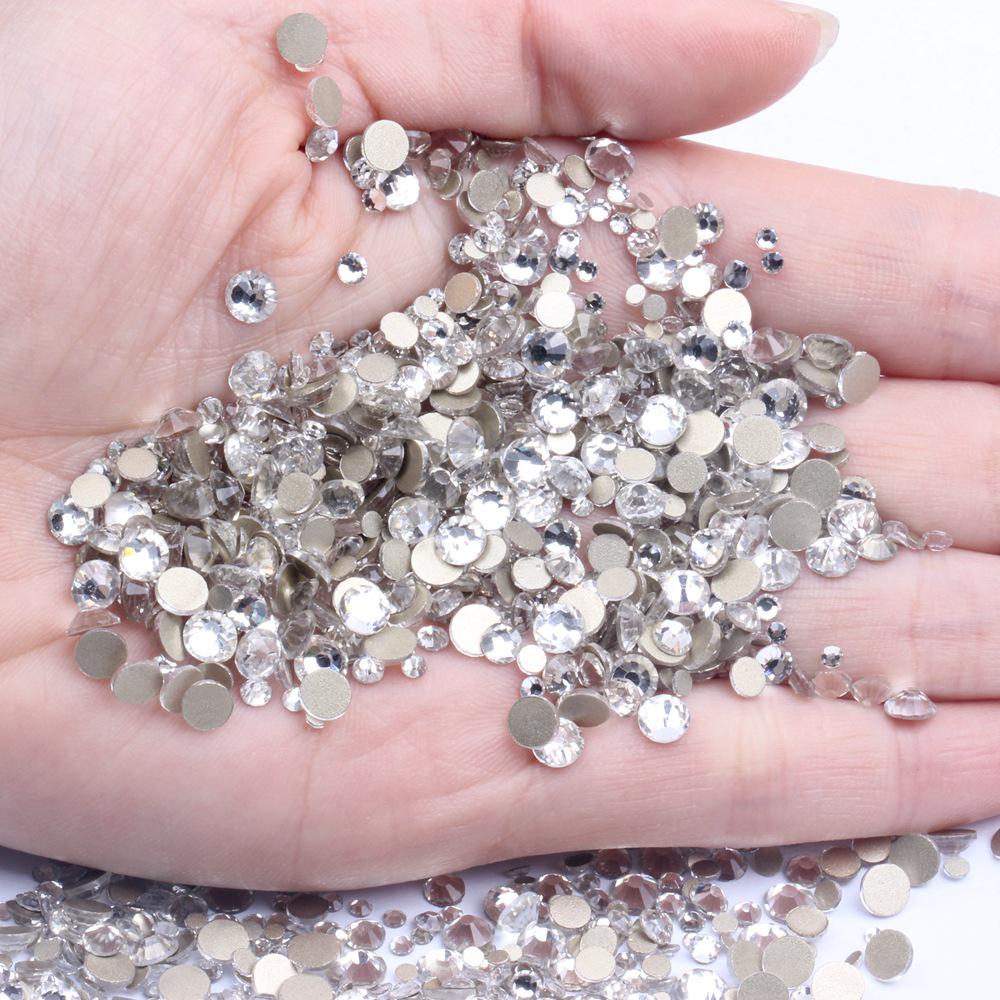 

Золотистое дно Стразы Плоская спинка AB Белые стразы - Разные модели для DIY украшений и украшения телефона Mixed SS6-SS20 ~400 pcs