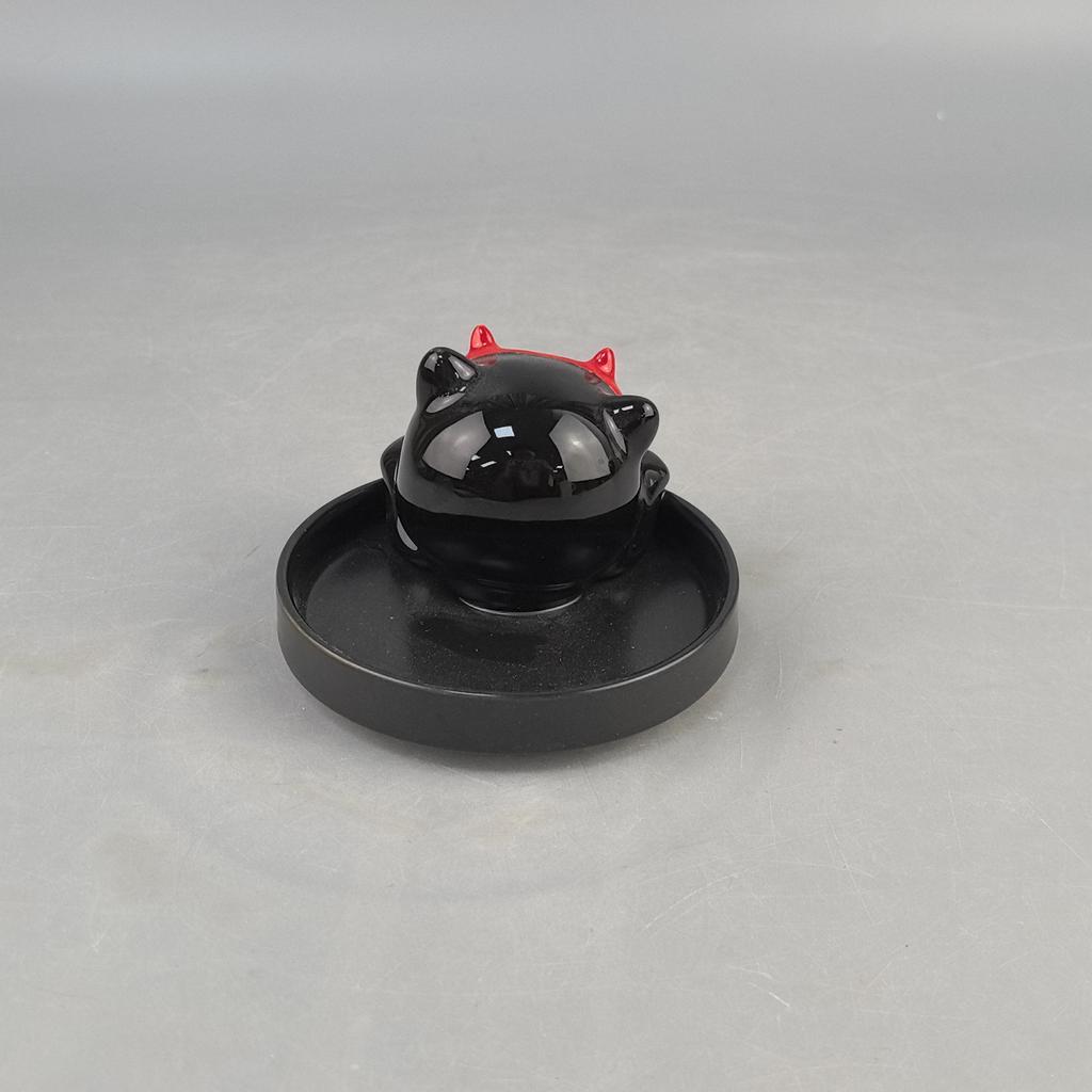 Cross-border Halloween Creative Black Cat Candlestick Ornament Kitten Home Living Room Desktop Atmosphere Ornament