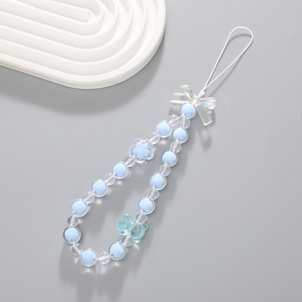 Bow Knot Cellphone Pendant Candy Colored Phone Chain New Phone Case Wrist Ring  Women