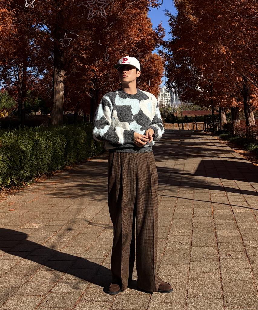 CUZNELLO Drawing Crewneck Knit_Charcoal