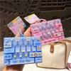Transparent Dual-Tone Mini Keyboard Pendant 26-Key Keyboard Keychain  Desktop Decoration