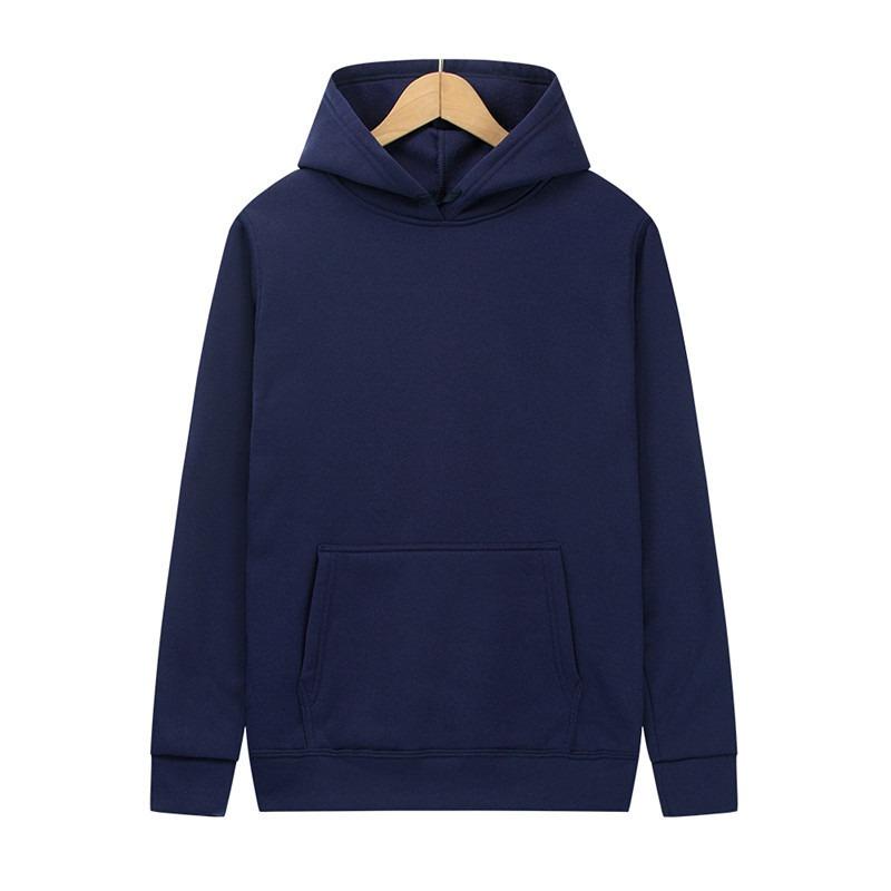 Men's Women's Solid Color Hoodies Casual Loose Fleece Autumn Winter Sportswear Hip-hop Pullover Top 20 Colors