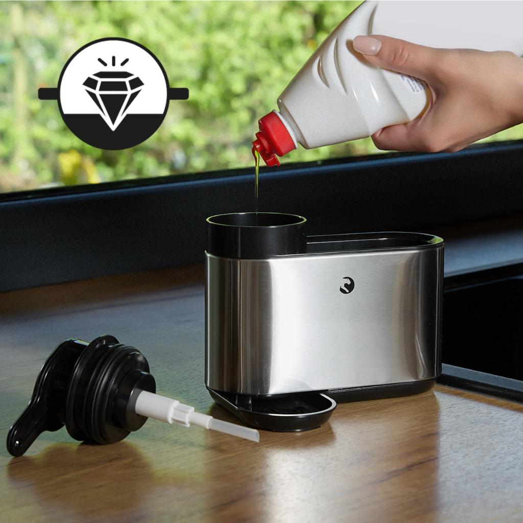 DISPYN Black Matte Dishwashing Liquid Dispenser
