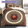 Mandalainsects Pattern Bedding Quilt Set Quilt Cover Pillowcase Home Decoration Birthday Gift (1 * duvet cover + 2 * pillowcase, without core)