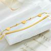 Niche Design Love Chain Double Layer Anklet Titanium Steel Fashion Versatile Accessory