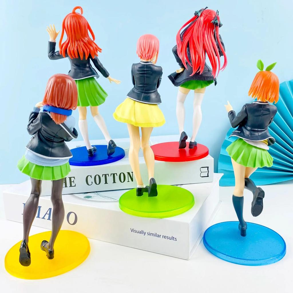 5Style Anime Figure Ichik 18CM School Uniform The Quintessential Quintuplets Model Dolls Toy Gift Collec Nakano Nino Miku