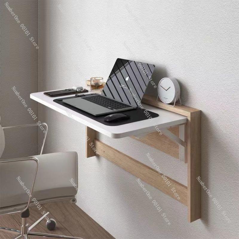 Wall-Mounted Folding Desk Board,Solid Wood Space-Saving Computer Table for Small Apartments,Children’s Study Writing Desk