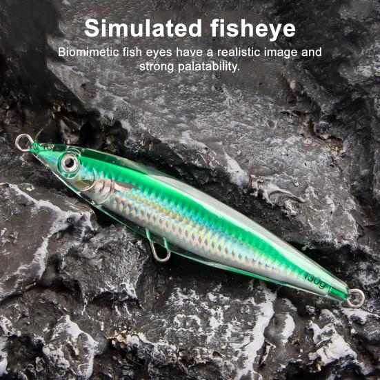 Luminous Fishing Bait Metal Hard Lure Streamlined Design Bright Color Realistic Looking Fishing Lure Artificial Bait