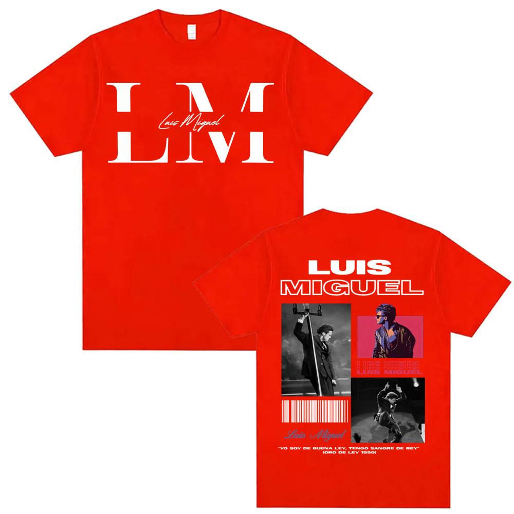 Rapper Luis Miguel Album Tour Graphic Tshirts Male Harajuku Hip Hop Oversized T Shirt Unisex Women High Quality Casual Cotton Tees S