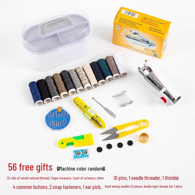 Compact Handheld Sewing Machine: Portable, Versatile, Manual Stitcher for Simple Sewing Tasks