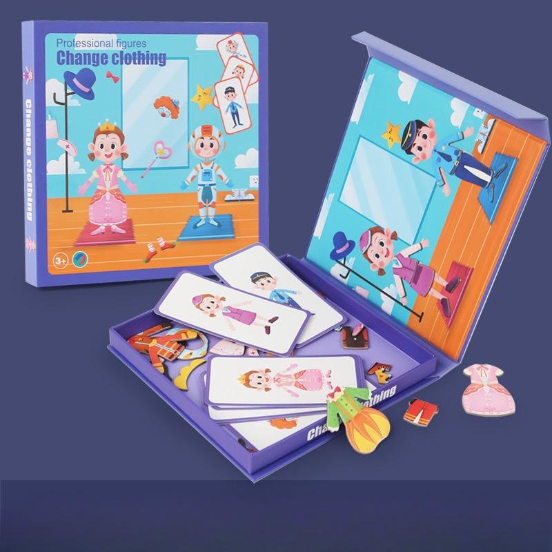 Children'S Magnetic Puzzles, Educational Early Education, Traffic Figures, Ocean Dressing, Magnetic Stickers, Collage, Paper Toys