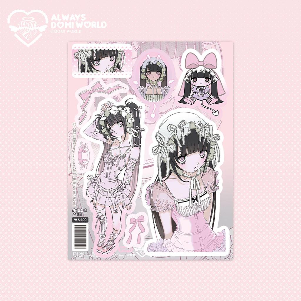 Guka Spicy Girl Stickers: 25 Domi Maid Characters for Phone & DIY Decor, Journal Gifts