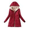 2024 Korean Style Slim Fit Fleece-Lined Hooded Cotton Coat, Warm Lambswool Women's Jacket for Autumn/Winter