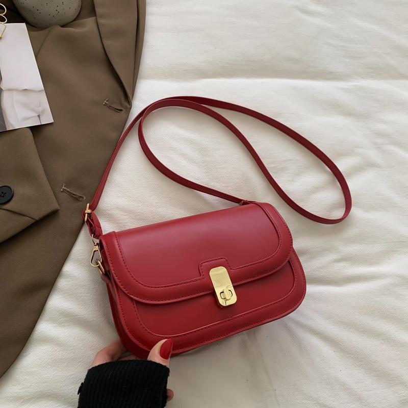 Leather Bags for Women, New Trendy Retro Underarm Square Bag, Popular Single Shoulder Crossbody Bag, Adjustable Shoulder Strap