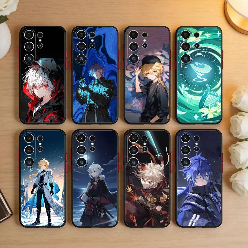 K-Kazuha Genshin K-Kaedehara Phone Case For Samsung S26,S25,S24,S23,S22,S21,S20,Plus,Fe,Lite,Others Black Cover