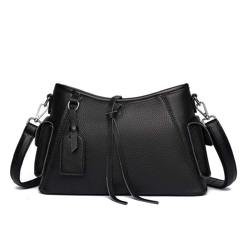 

Первый слой коровьей кожи сумка через плечо женская натуральная кожа женская сумка большая вместительная сумка-мессенджер женская модная сумка для покупок чёрный