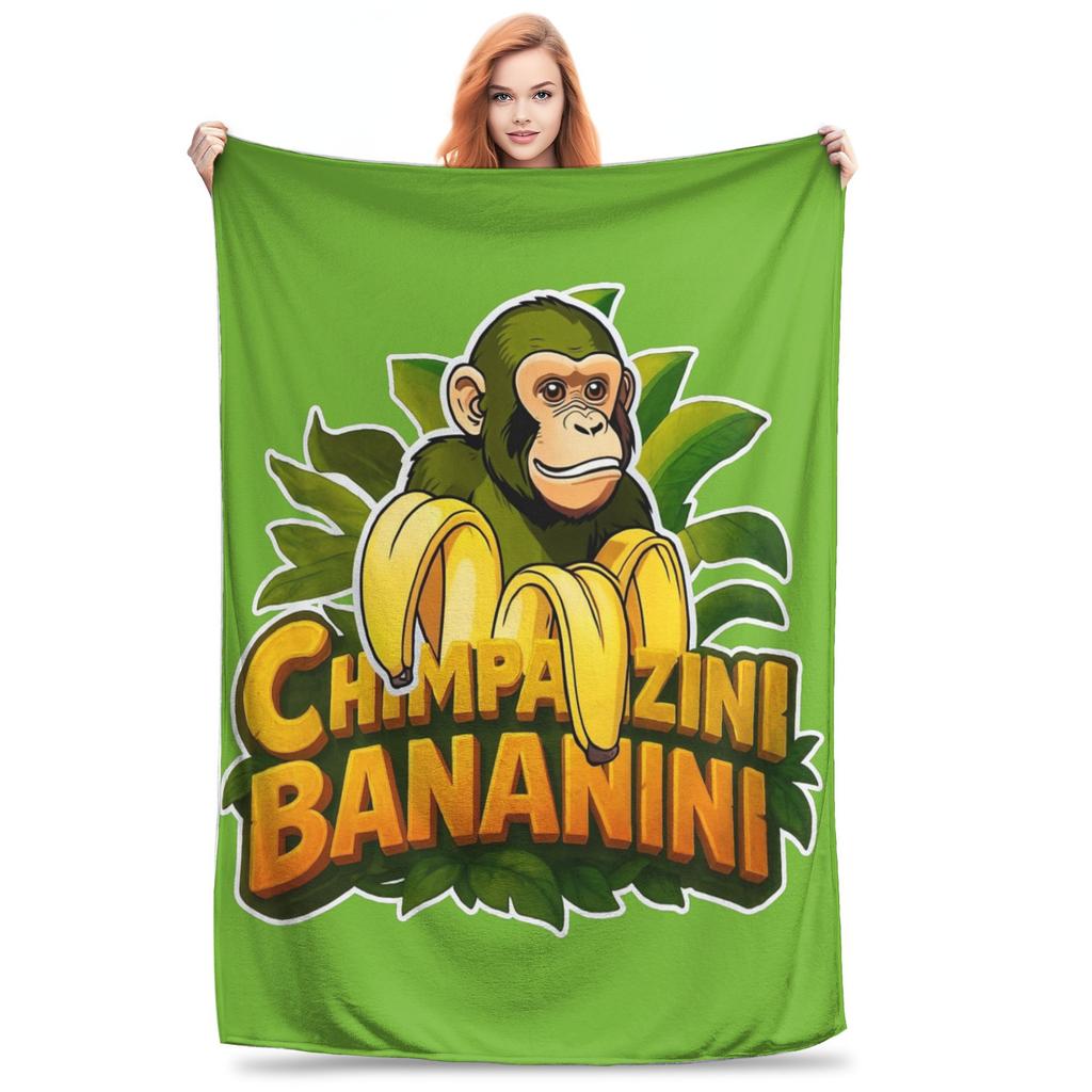 Bombardiro Crocodilo Tralalero Tralala Blanket Flannel Italian Brainrot Portable Throw Blankets for Sofa Travel Quilt