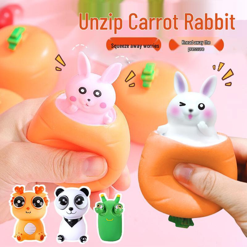

Carrot Squeeze Rabbit Stress Ball for Kids