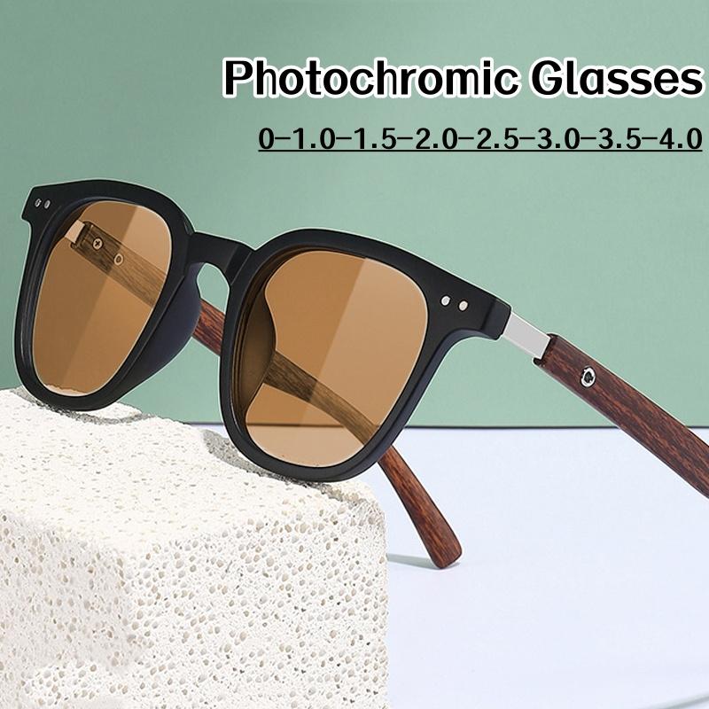 

Anti Blue Light Outdoor Anti-UV Sunglasses for Women Men Fashion Square Frame Prescription Shortsighted Glasses Minus Eyeglasses
