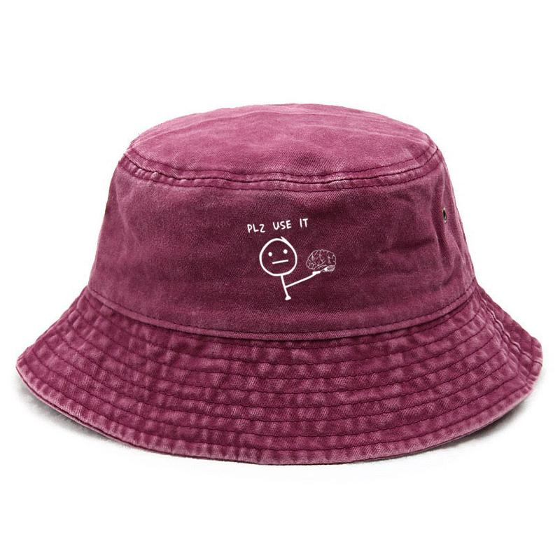 

Bucket Hat Vintage Fishing Hat For Students Sun Protection Outdoor Use Problem Solver Cap Fun Culture Gift Customize Cotton Washed