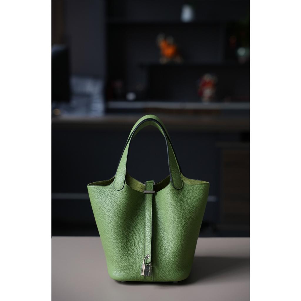 TC First Layer Cowhide Wax Thread Hand-sewn Vegetable Basket All-steel Hardware Brushed Oil Edge Handbag Craftsman Code