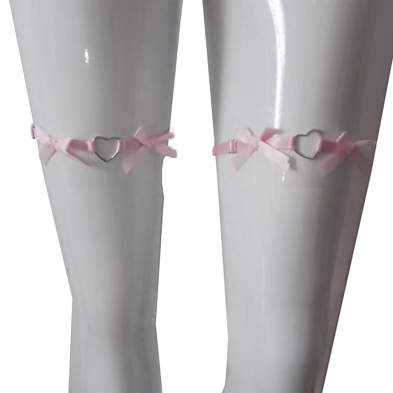 Sexy Schleife Oberschenkel Bein Gurt Strumpfhalter, Verstellbares Gothic Hüftgeschirr für Halloween Valentinstag Kostüm