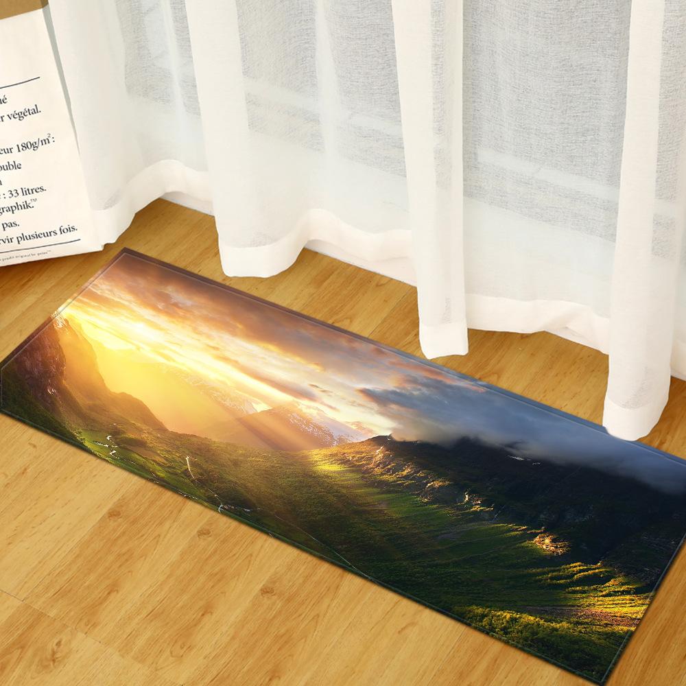 3D Digital Printing Landscape Bathroom Non-Slip Door Mat Bathroom Absorbent Floor Mat Kitchen Dust Strip Living Room Carpet